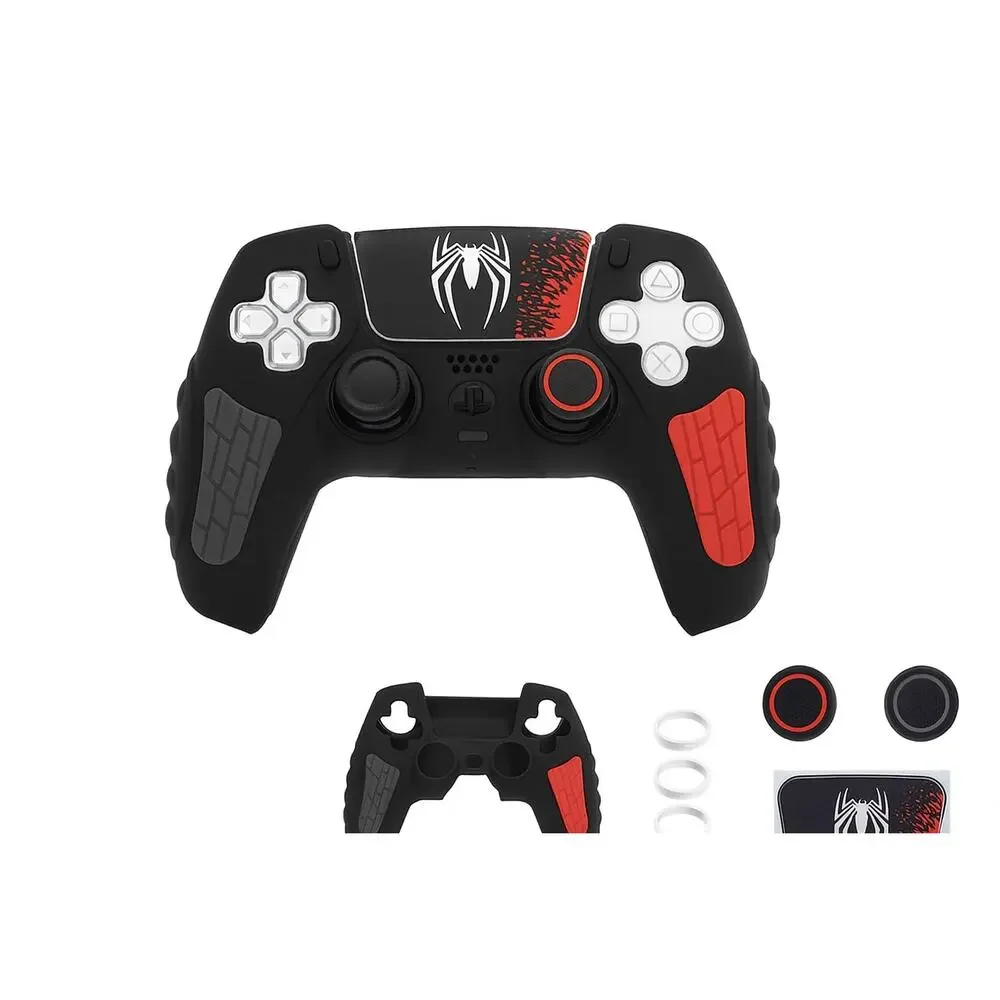 PS5 Spider Grip Case Cover + Thumb Grips Set Silicone Anti-Slip for DualSense